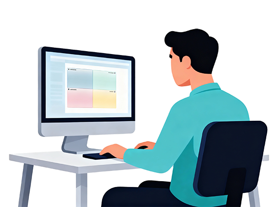 Ilustración de la Plantilla Análisis FODA personal de Pymenauta, en PNG con fondo transparente